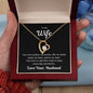 To My Wife Your Love Forever Heart Necklace