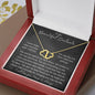 To My Beautiful Soulmate 10K Entangled Heart with diamonds Necklace