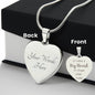 Engraved Big Heart Teacher Necklace