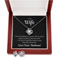 To My Wife Love Knot Earring & Necklace Set