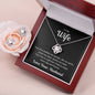 To My Wife Love Knot Earring & Necklace Set