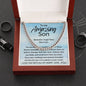 To My Amazing Son Love Mom Cuban Link Chain