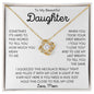 To My Beautiful Daughter Love Knot Necklace / Graduation Gift