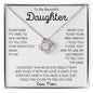 To My Beautiful Daughter Love Knot Necklace / Graduation Gift