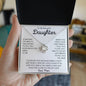 To My Beautiful Daughter Love Knot Necklace / Graduation Gift