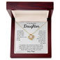 To My Beautiful Daughter Love Knot Necklace / Graduation Gift