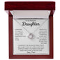 To My Beautiful Daughter Love Knot Necklace / Graduation Gift