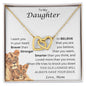 To My Daughter Entangled Heart Necklace