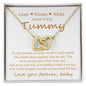 Mommy To Be Necklace Two Hearts