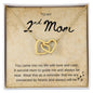 To My 2nd Mom Two Hearts Necklace