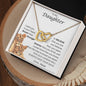 To My Daughter Entangled Heart Necklace