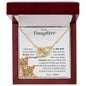 To My Daughter Entangled Heart Necklace