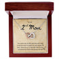 To My 2nd Mom Two Hearts Necklace