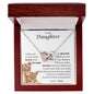 To My Daughter Entangled Heart Necklace