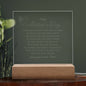 Engraved Happy Mother's Day Acrylic Plaque / Night Lite