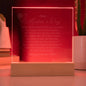 Engraved Happy Mother's Day Acrylic Plaque / Night Lite
