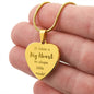 Engraved Big Heart Teacher Necklace