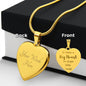 Engraved Big Heart Teacher Necklace