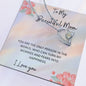 To My Beautiful Mom Forever Heart Necklace