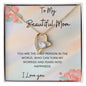 To My Beautiful Mom Forever Heart Necklace