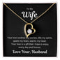 To My Wife Your Love Forever Heart Necklace