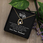 To My Wife Your Love Forever Heart Necklace