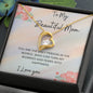 To My Beautiful Mom Forever Heart Necklace