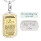 To My Beautiful Granddaughter from Grandma Key Chain