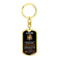 To My Son Straighten Your Crown Key Chain