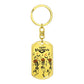 Dancing Pumpkin Skeletons Happy Halloween Dog Tag Key Chain