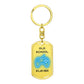 Old School Player Dog Tag Key Chain