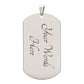 To My Son Straighten Your Crown Dog Tag Necklace
