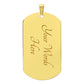 To My Son Straighten Your Crown Dog Tag Necklace
