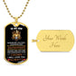 To My Son Straighten Your Crown Dog Tag Necklace