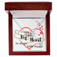 Big Heart of a Teacher To Shape Little Minds Heart Necklace