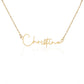 To My Badass Daughter Custom Signature Name Necklace WBkg