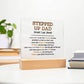 Stepped Up Dad Acrylic Plaque and Night Light