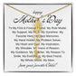 Mothers Day Vertical Name Necklace with Birth Flowers