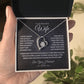 To My Beautiful Wife Forever Love Knot Necklace BW